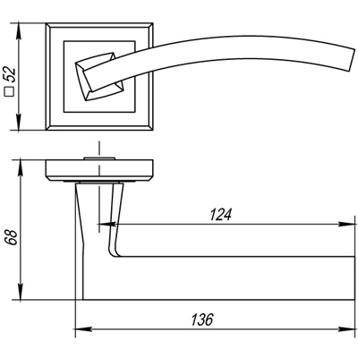 РУЧКА РАЗДЕЛЬНАЯ NAVY QL GR/CP-23 ГРАФИТ/ХРОМ