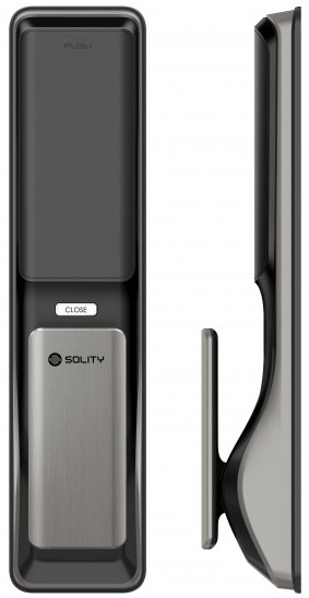 ВРЕЗНОЙ ЭЛЕКТРОННЫЙ ДВЕРНОЙ ЗАМОК SOLITY GSP-2000BK DARK SILVER С ОТПЕЧАТКОМ ПАЛЬЦА